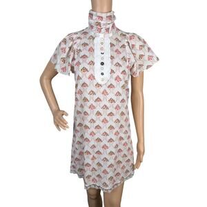 Vtg Y2K Corey Lynn Calter Floral Cottagecore Button Yoke Lolita Doll Dress SZ 4